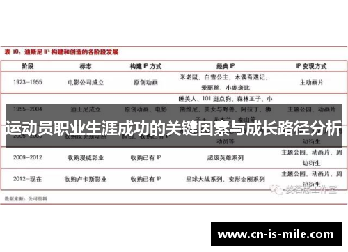 运动员职业生涯成功的关键因素与成长路径分析