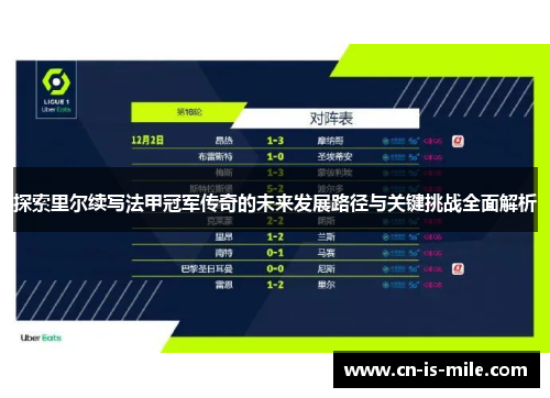 探索里尔续写法甲冠军传奇的未来发展路径与关键挑战全面解析